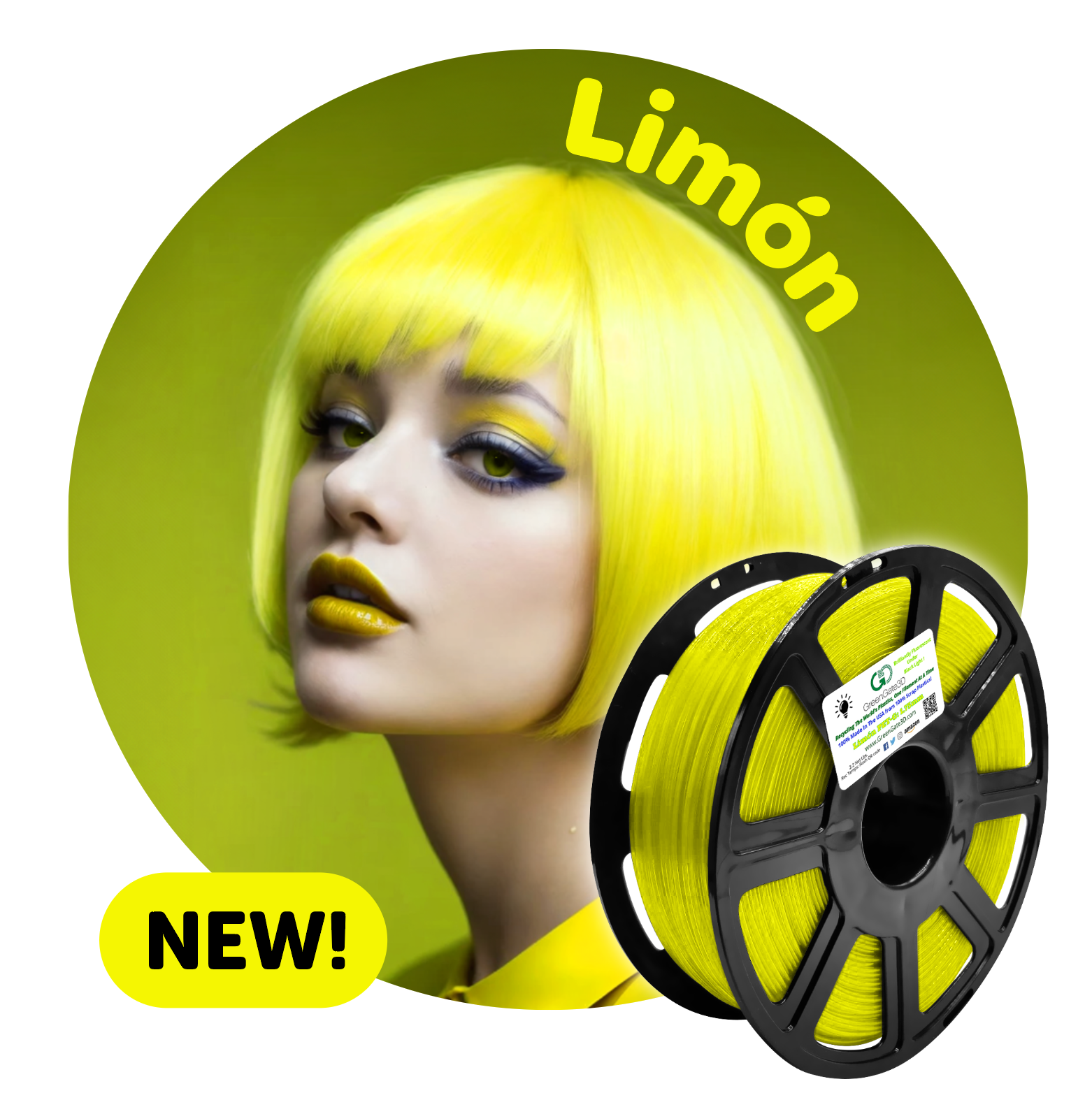 Limón: FLUORESCENT Recycled PET-G