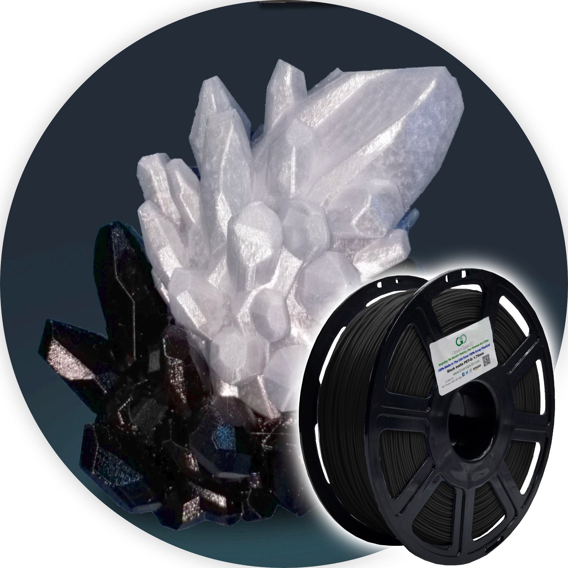 Black: High Temp, Virgin PET-G (August 2025: GreenGate3D's 5th Anniversary Discount. Any Virgin Formulation!)