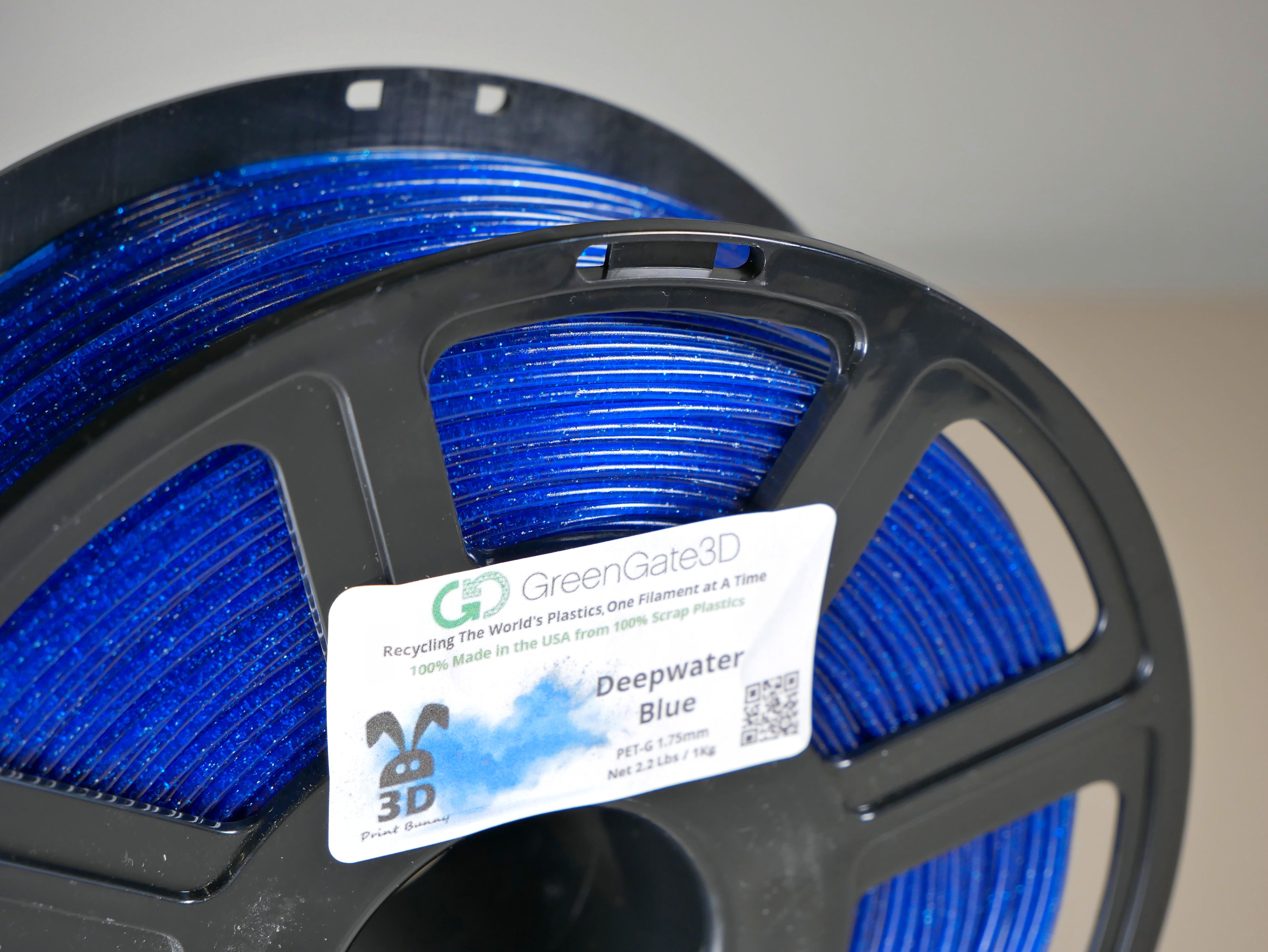 Deepwater Blue by 3DPrint Bunny: Recycled PET-G with ✨️S✨️P✨️A✨️R✨️K✨️L✨️E✨️S✨️