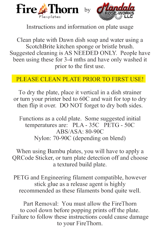 Fire Thorn Flexplates - with ThornGrip Surface