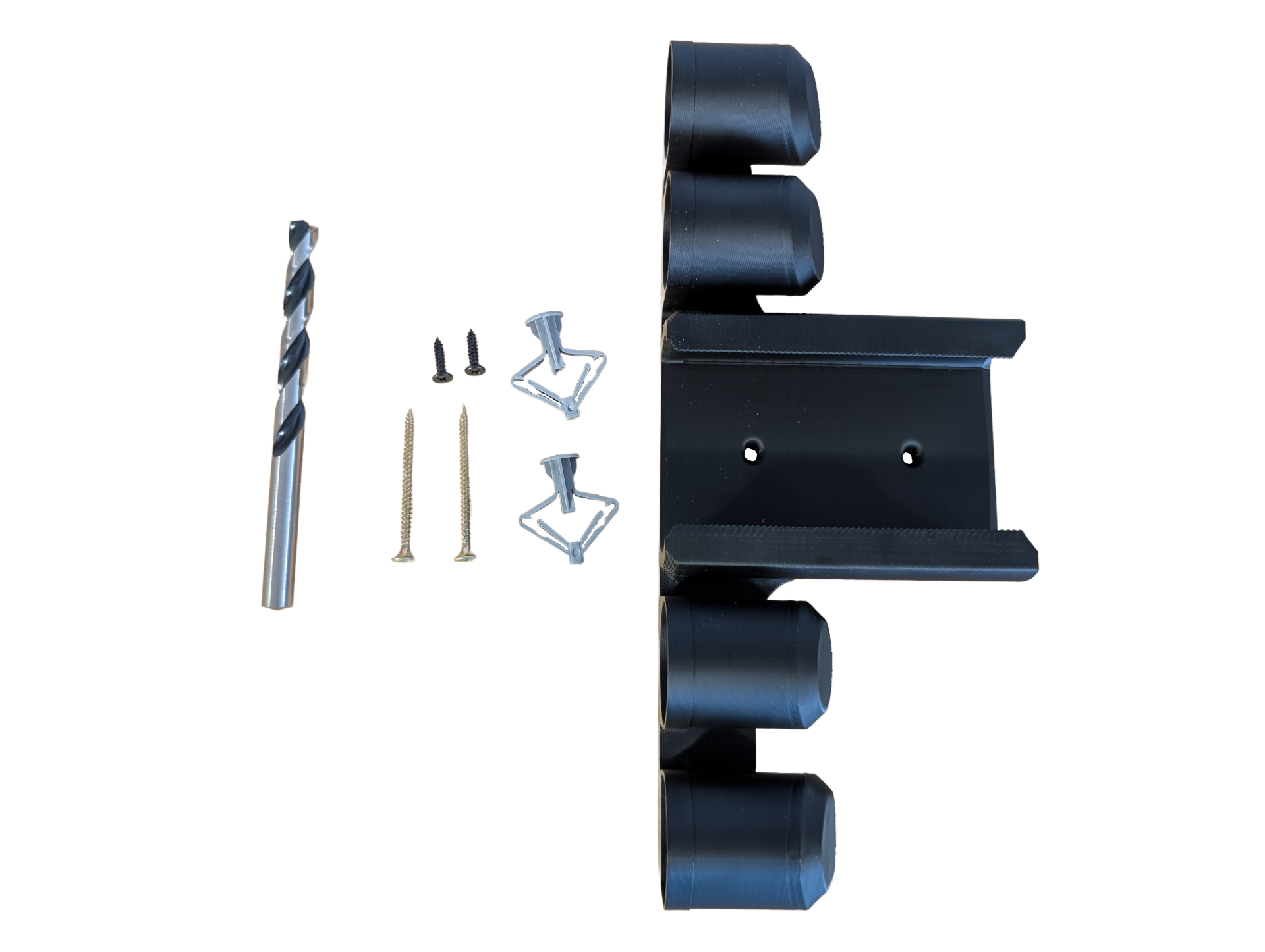 Stick Vacuum Wall Mount Holder Compatible With Ryobi, Battery Compatible Rack with Installation Hardware, Black