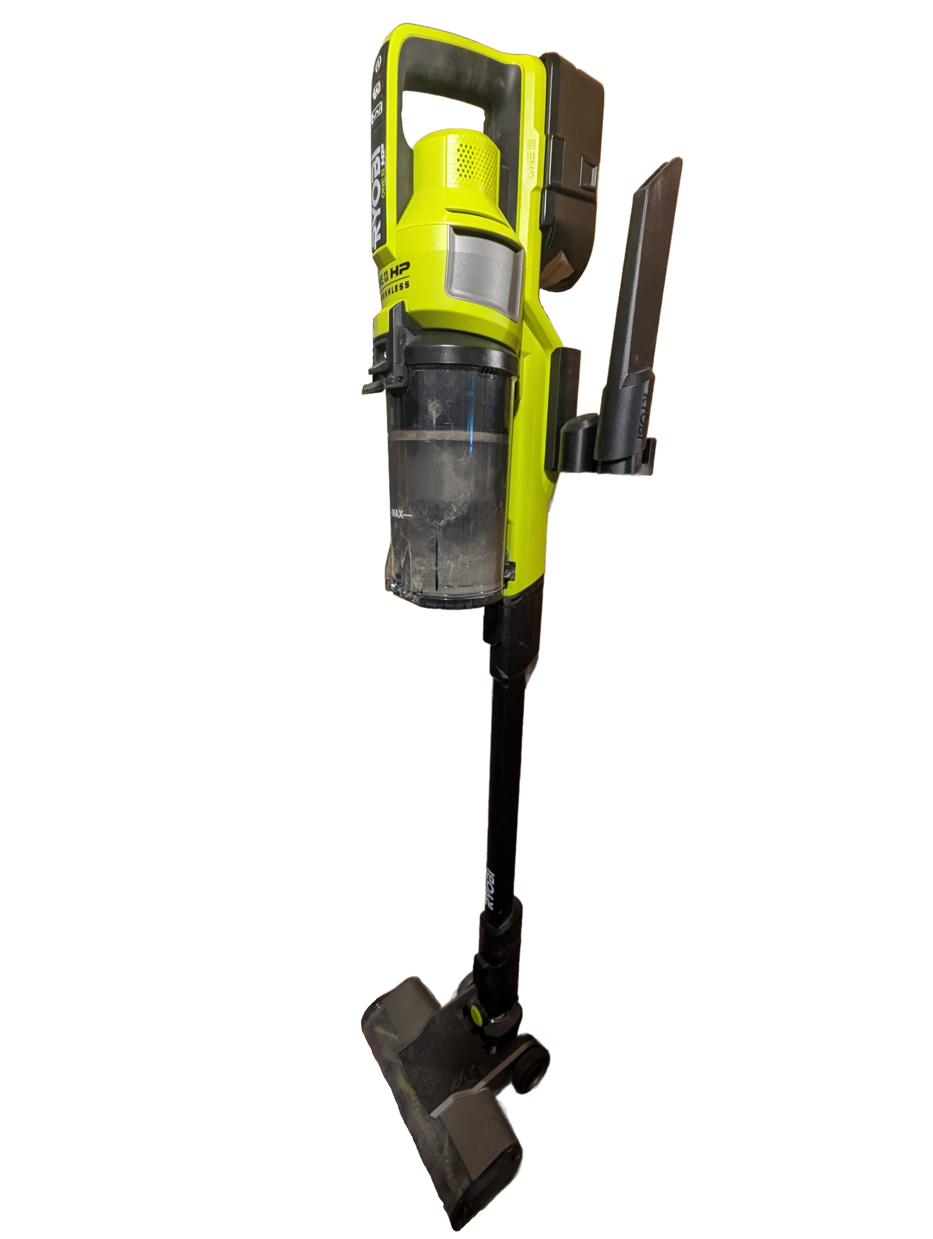 Stick Vacuum Wall Mount Holder Compatible With Ryobi, Battery Compatible Rack with Installation Hardware, Black