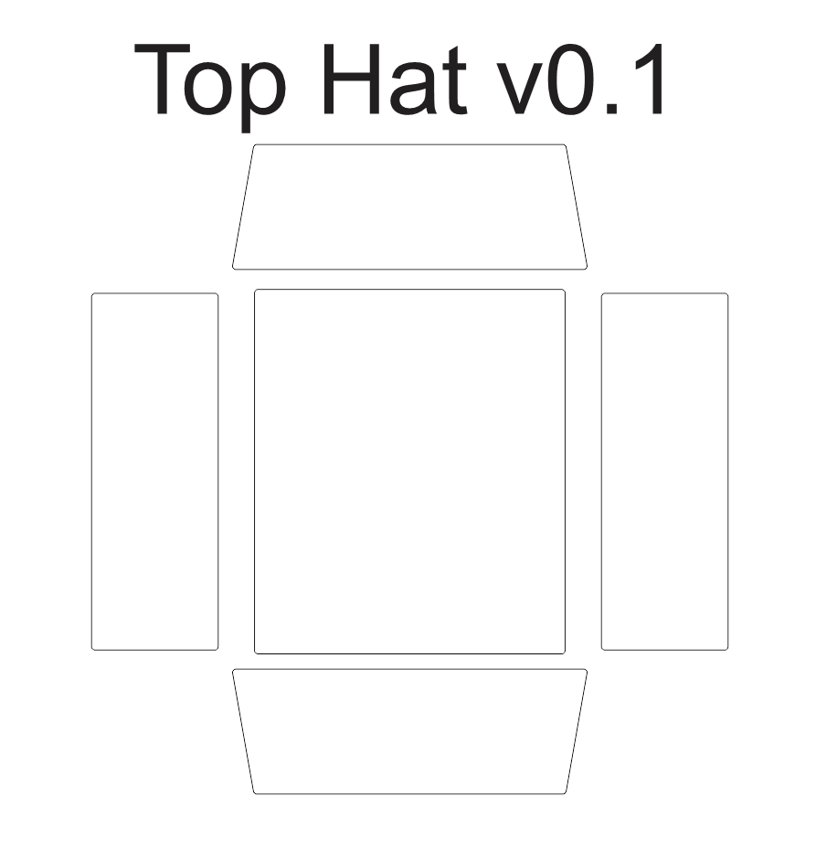 Voron 0 Top Hat - Acrylic Panels