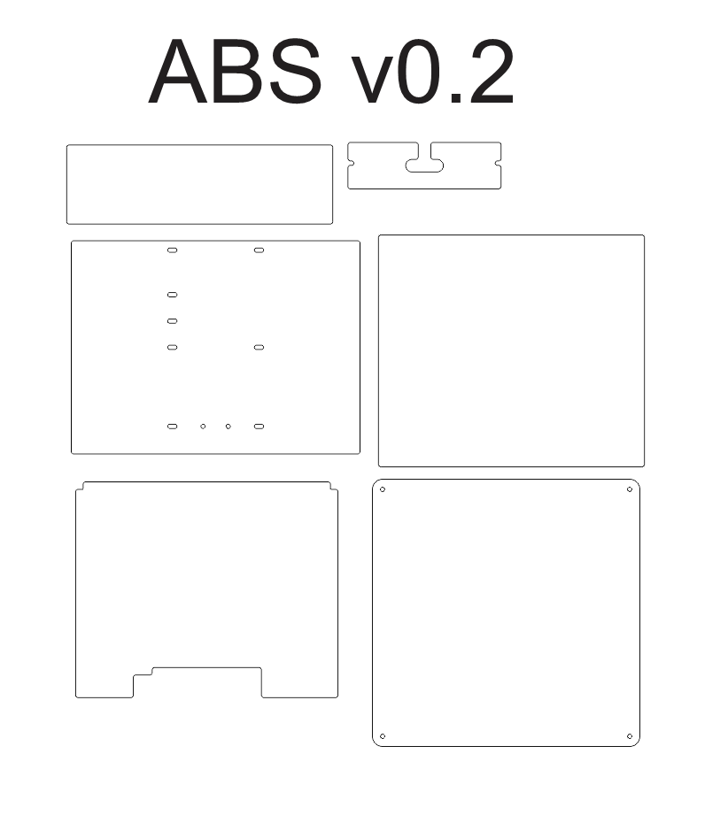 Voron 0 - Rear and Floor Panels - ABS or ACM