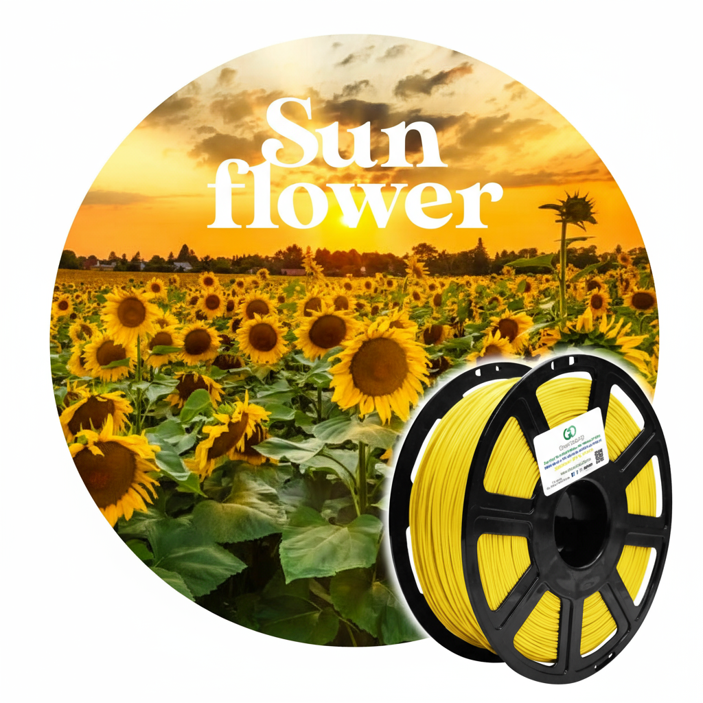 Sunflower: Recycled PET-G (and a FREE Sunflower STL!)