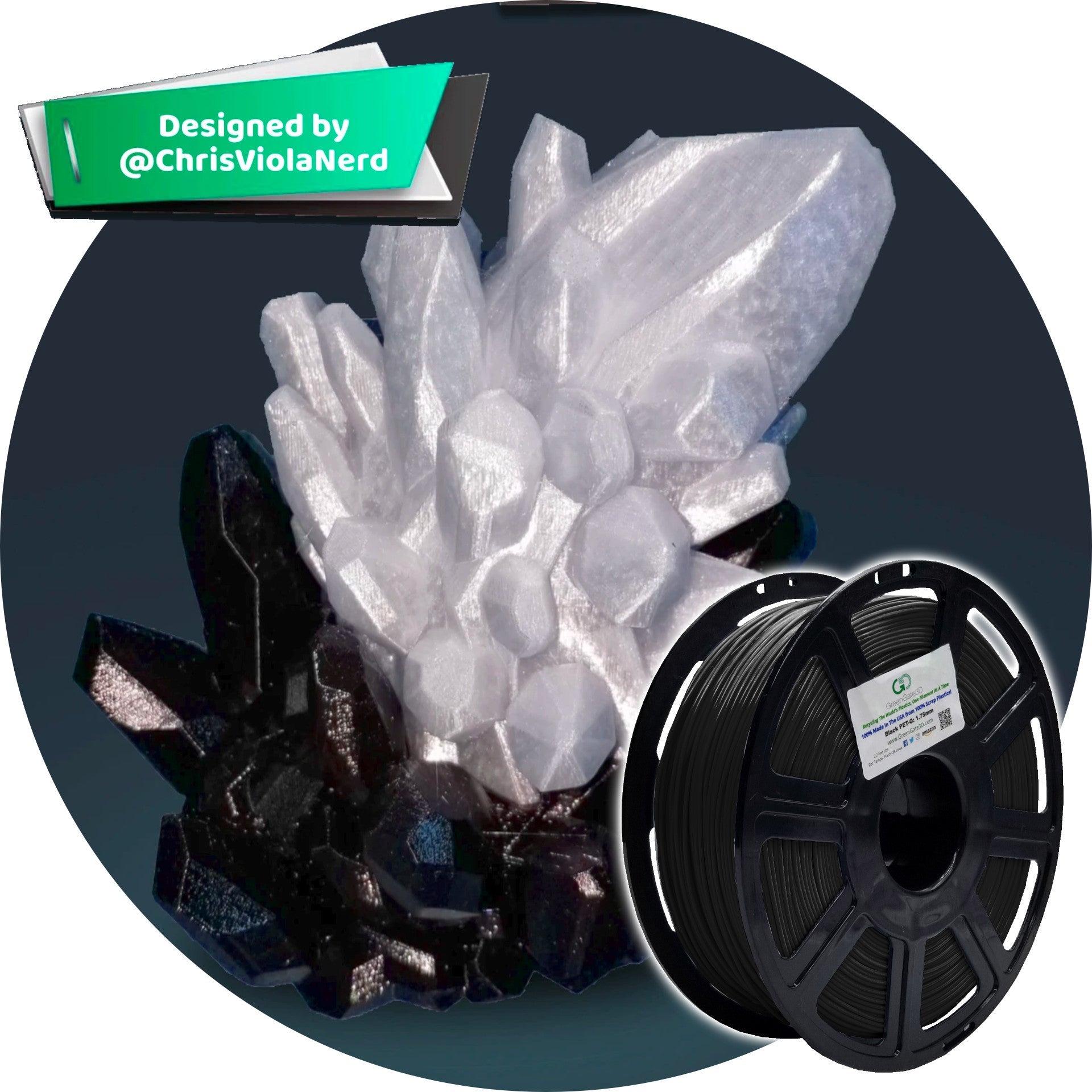 Black: Recycled PET-G 🎁🎁🎁NOW WITH 20% MORE, FREE!!!🎁🎁🎁