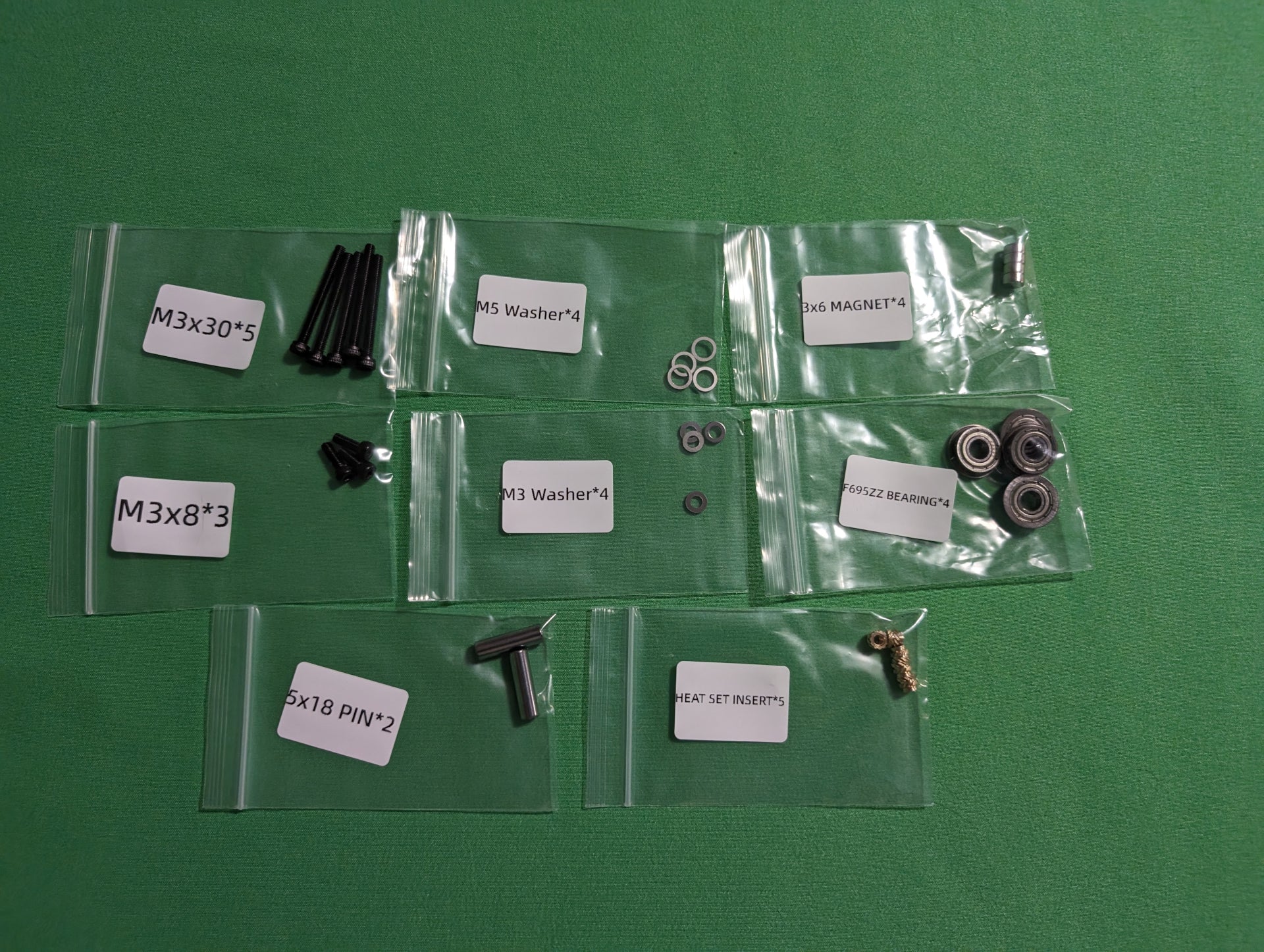 Rama Front Idlers Hardware Kit For v2.4 And Trident