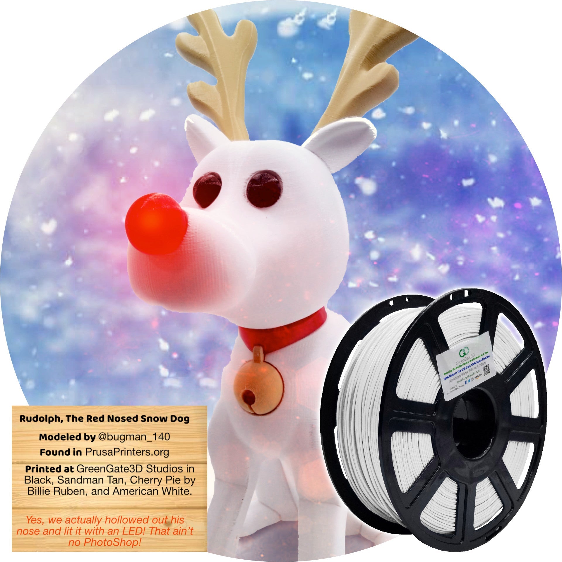 American White: Recycled PET-G 🎁🎁🎁NOW WITH 20% MORE, FREE!!!🎁🎁🎁